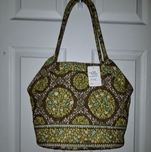 Vera Bradley Green Earthy Brown tote Bag purse